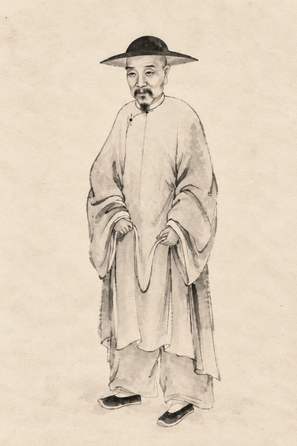 朱彝尊古风人物画像